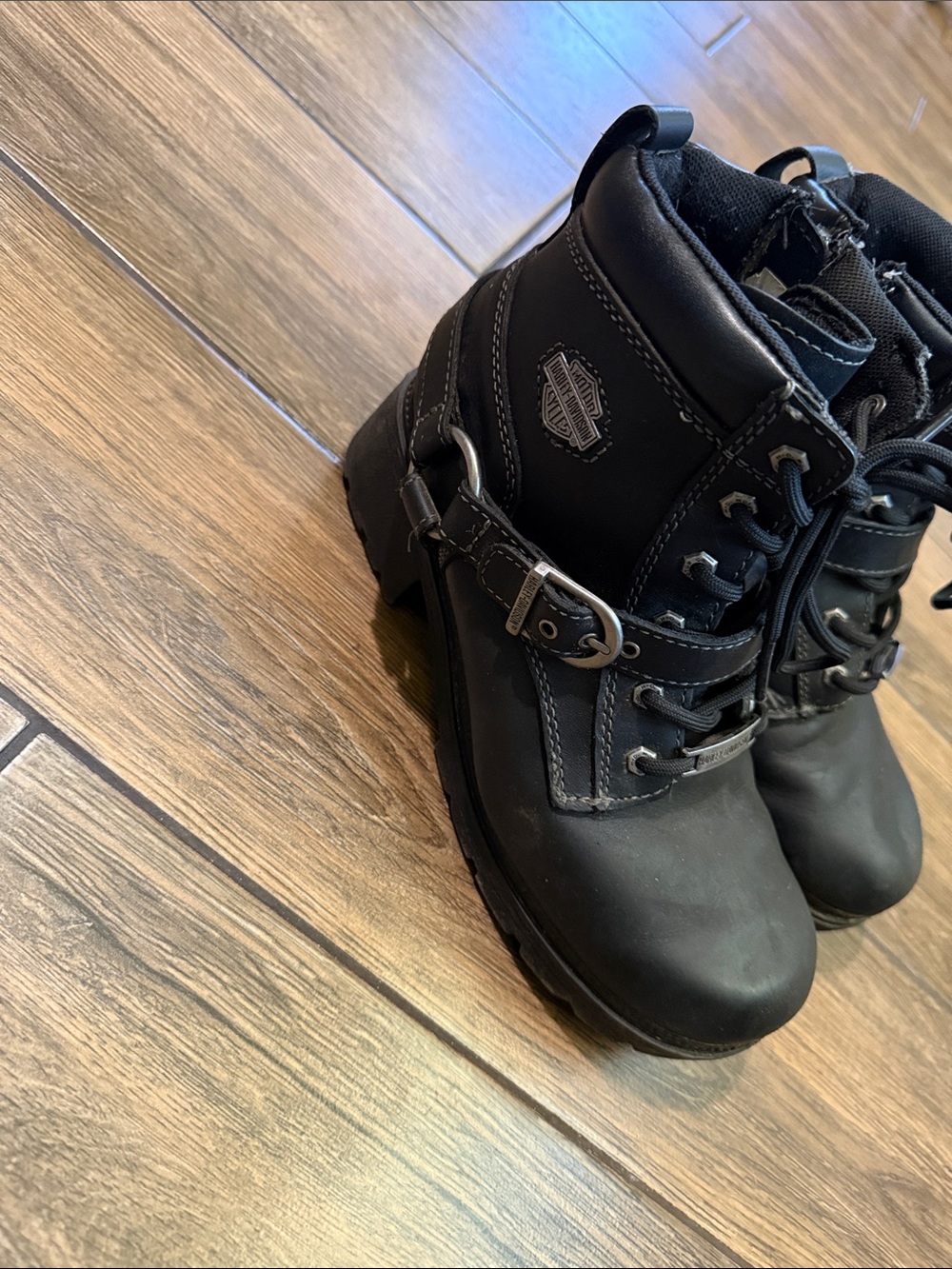 Harley-Davidson Women’s Tegan Lace Up Biker Combat Boots Size 8